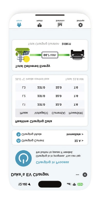 Prikaz aplikacije Tuya Smart za EVXIUM